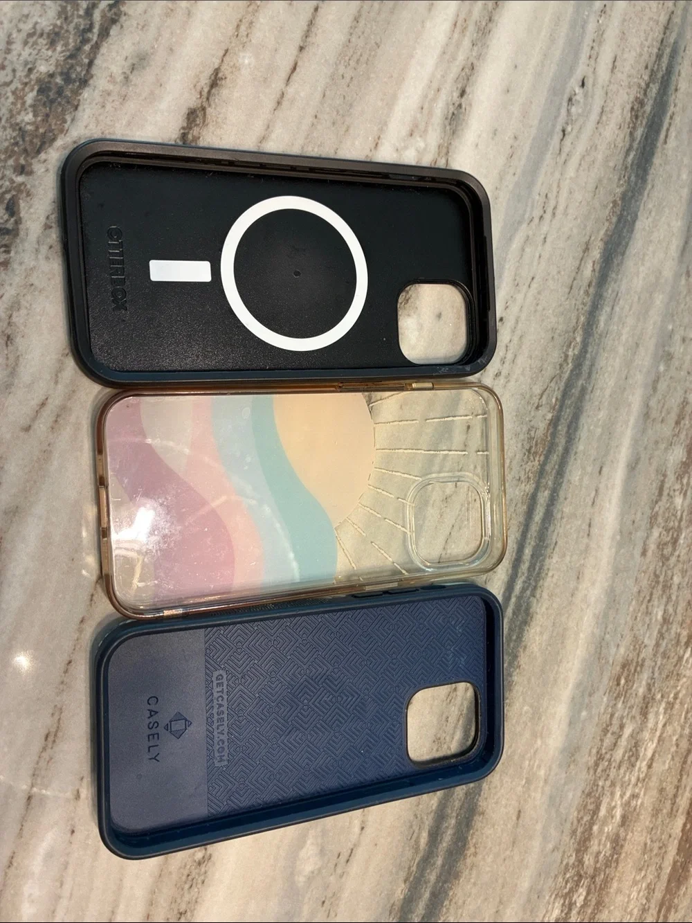 New iPhone 14 case lot Casely brand new black UEC rainbow and Van Gogh